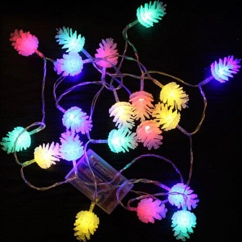 Christmas Pine Cones LED String Lights Battery Operated Fairy Lights Indoor Outdoor Decoration For Party Wedding Garden Home