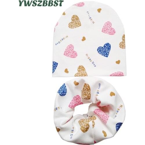 New Fashion Autumn Winter Cotton Baby Hat Scarf Boys Girls Kids Beanies Cap Scarf Collar Children Hat Neck Scarf Accessories