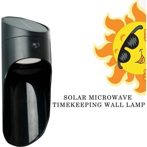 Solar Power Microwave Radar Sensor Timekeeping LED Light Wall Lamp Drop shipping