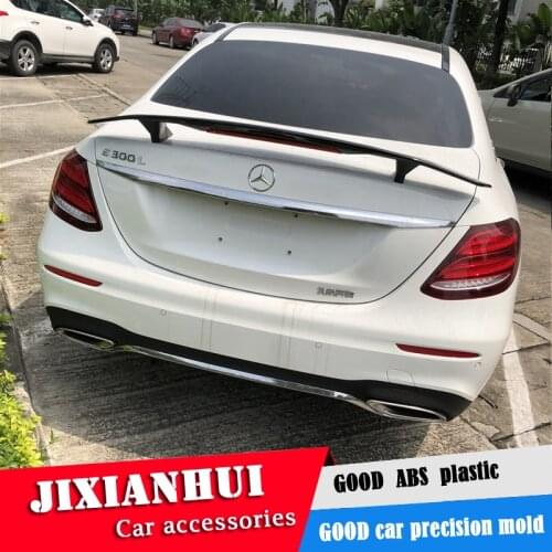 For Benz W213 Spoiler 2016-2019 For W213 E-class E300 E320 E260 Spoiler TF ABS Material Car Rear Wing Primer Color Rear Spoiler