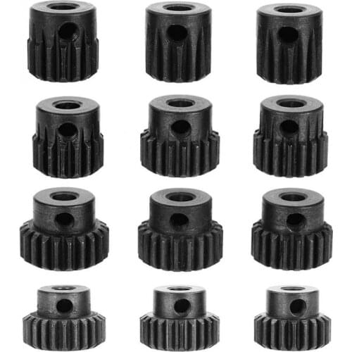 Engranajes de acero cromado de 48DP para Motor de coche, engranajes de piñón de Motor de 13-15T 16-18T 19-21T 21T-23T, Combo par