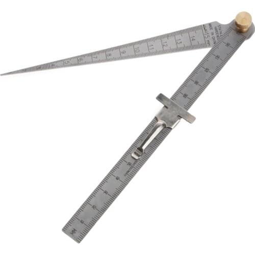 Welding Taper Feeler Bore Gauge Gage Stainless Steel Depth Ruler Hole Inspection