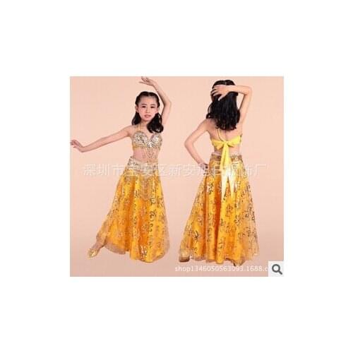 New Arrival Girl Belly Dance Set Dress averager size Dance Costumes nice Children Dance Clothese for small Dancer