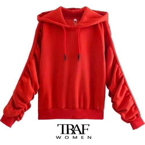 Женские длинные толстовки TRAF China At AliExpress