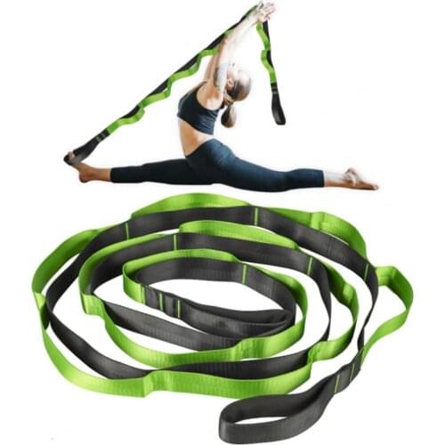 Lengthened 12-section Resistance Band Pilates Stretching Pull Strap for Yoga Stretch Band 12-section Pilates Stretching Band Loo