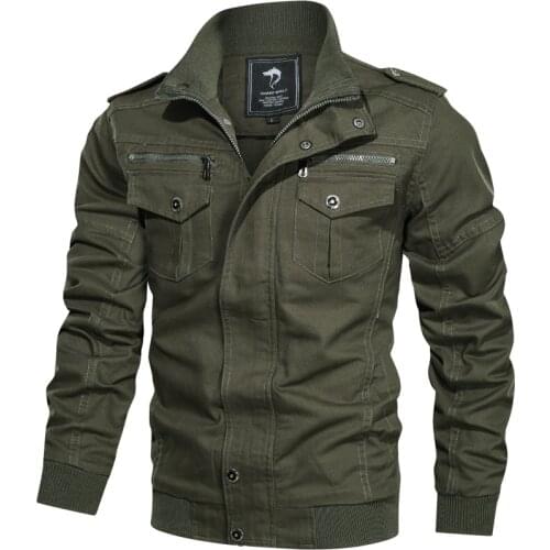 Large Size 5XL Mens Jacket Spring Autumn Military Cotton Windbreaker Pilot Coat Mens Bomber Flight Cargo Jacket Male Clothes