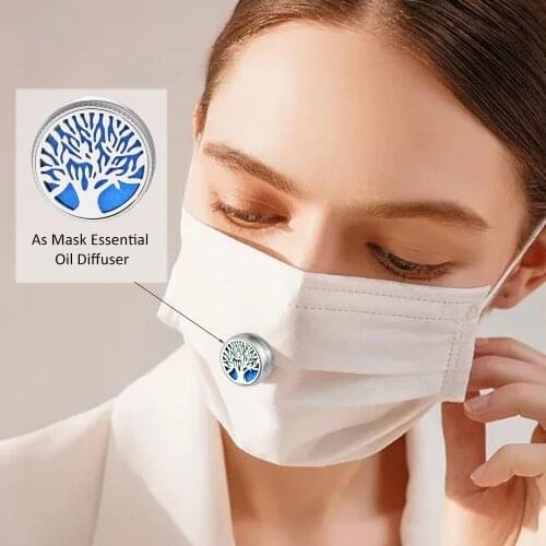 Jewelry Brooch Cufflink Essential Oil Diffuser Clip for Face Aromatherapy Locket Stainless Steel Magnetic Buckle for Women Men