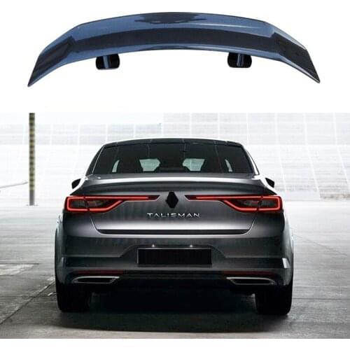 For Renault Talisman Black Spoiler ABS Plastic Rear Roof Spoiler Trunk Wing Lip Boot Cover Auto Part Top Wing 2012-2018