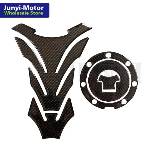 Motorbike Racing Fiber Fuel Gas Cap Cover Tank Protector Pad Sticker Decal For Honda CBR 600 F2/F3/F4/F4i RVF VFR CB400 CB1300