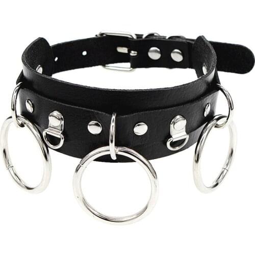 2020 New Choker Chain Necklace Punk Pu Leather Collar Women Chocker Necklaces Party Sexy Bondage Gothic Jewelry Chains Necklaces