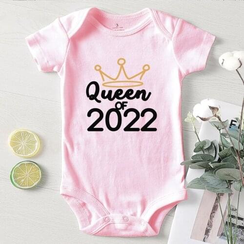 Toddler Girl Winter Clothing Cotton Boy Infant Outfit Baby Clothes Bodysuit for Newborns Queen of 2021 Printed Kids' Things