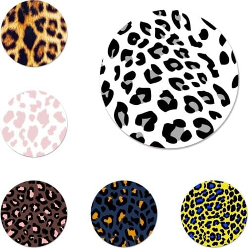 Snake Skin Zebra or Leopard Crocodile Cute Badge Brooch Pin Accessories For Clothes Backpack Decoration gift 58mm