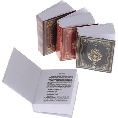 1Pcs 1:12 Dollhouse Miniature Book Classic Flip Book Model Scene Decor Accessories Miniature Scene Model