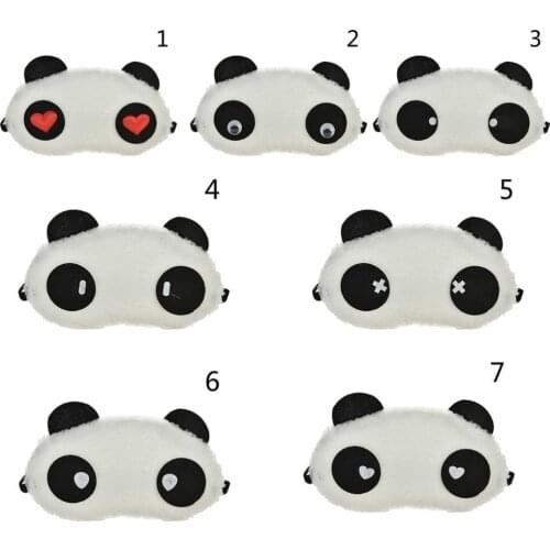 1PCS Nap Eye Shade Cartoon Blindfold Sleep Eyes Cover Travel Rest Patch Blinder Cute Panda Sleeping Eye Mask