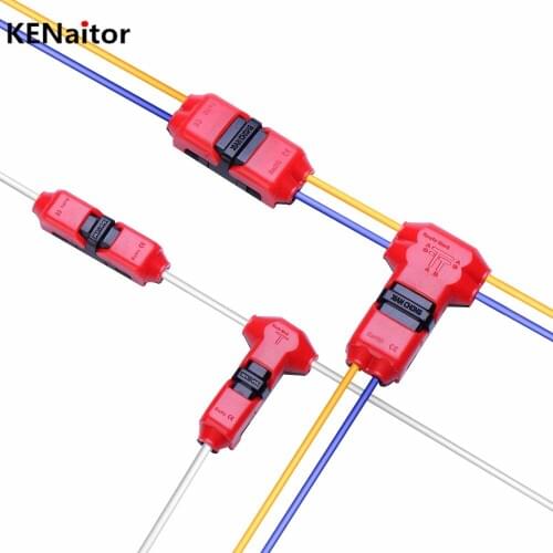 10PCS I/T Type 1pin 2pin Scotch Lock Quick Splice Wire Connectors Terminals Crimp Electrical Car Audio 24-18AWG Wire Set