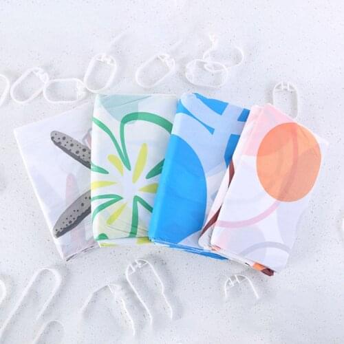 180cmx180cm Shower Curtain Starfish Partition Waterproof Mildew PEVA Curtain For Bathroom