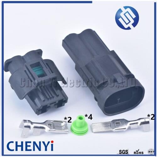 2 sets 8mm Tyco Amp 2 pin male Female Auto Waterproof Map Sensor Connector Sealed Electrical Plug for Nissan 1544317-1 1544678-2