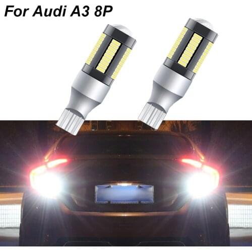 2pcs For Audi A3 8P 2003-2012 LED Backup Reversing Light Bulb Canbus LED W16W T15 921 Lamp