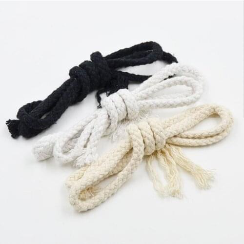 8MMX10Meters DIY Handmade Cotton Rope Woven Cotton Cord String For Accessories Bag Craft Projects Cordon Coton Rond 3 Color D30