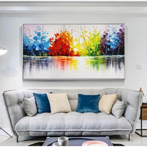 Abstract Wall Art Oil Paintings Print On Canvas Modern Landscape Wall Posters And Prints Decorative Canvas Prints For Bed Room