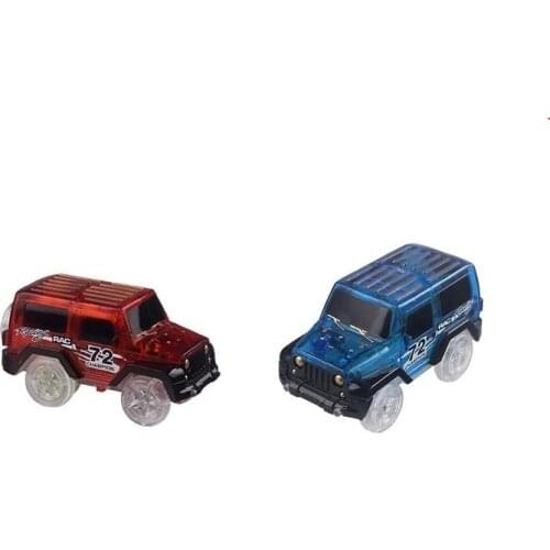 Battery operated Car With Flashing Led Lights For Racing tracks That Bend,Flex&Glow