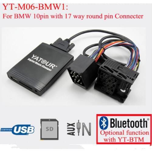 Yatour Car Digital Music Changer car radio MP3 player for BMW Mini Rover 75 17-pin Round E46 E36 E39 E38 X3 X5 Z3 Z8 Mini R5X