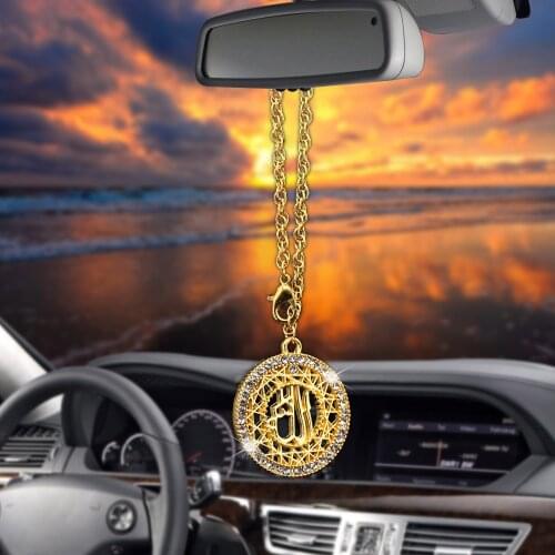 Car Pendant Car Accessories Allah Car Charms Rear View Mirror Decoration Automobile Ornaments Hanging Interior Gifts 1Pcs