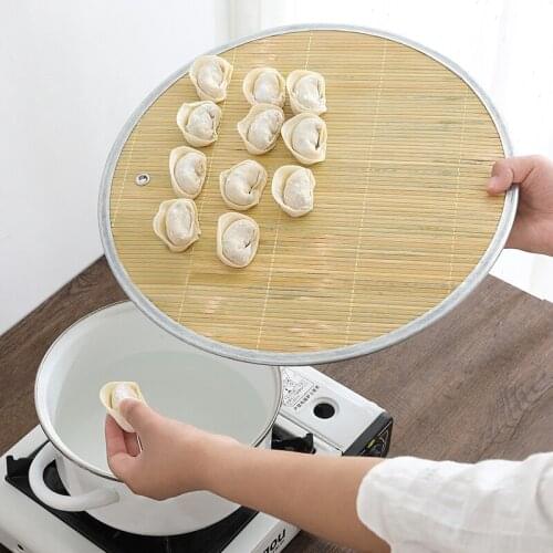 Bamboo Handmade Sorghum Dumplings Tray Dumplings Plate Table Insulation Pad Eco Product