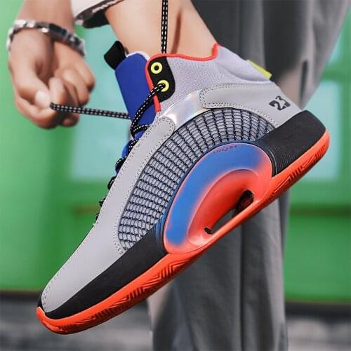 Basketball Shoes for Men Lace-Up High Top Sneakers Mens Retro Basketball Shoes Breathable Trend Men Sneakers AJ Walking Shoes