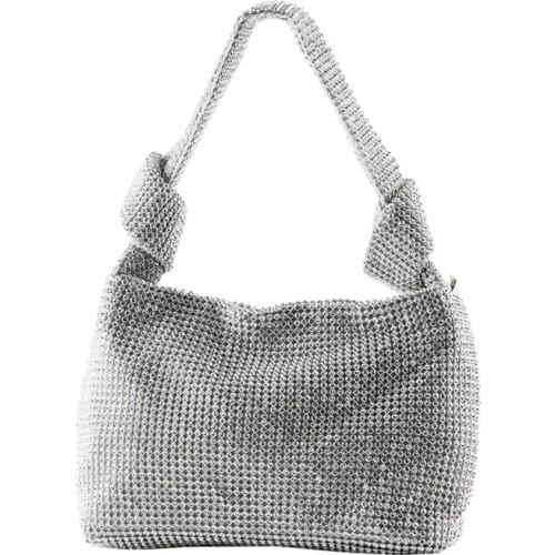 Shiny Rhinestone Women Tote Handbag Shoulder Bag Fashion Handle Satchel Purse Messenger Bag Casual Daily Wear