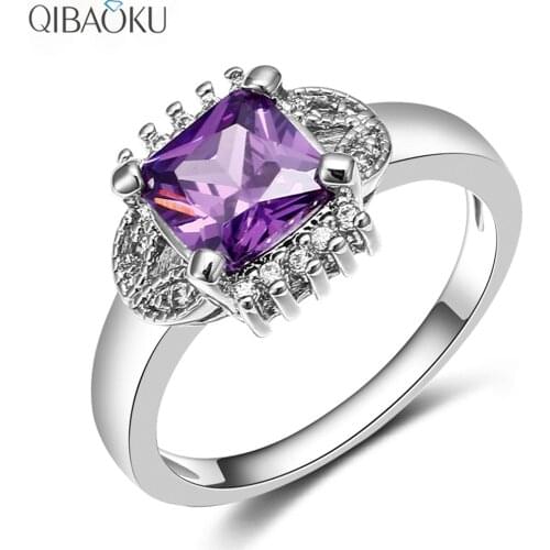 Shiny Jewelry Zircon Ring for Women Geometric Finger Ring Fashion Delicate Rings Engagement Promise Wedding Ring