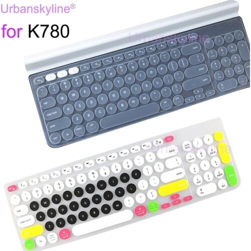 K780 Keyboard Cover for Logitech K 780 Wireless Bluetooth Transparent Clear Black EU US Film Silicone TPU Case Slim Thin English