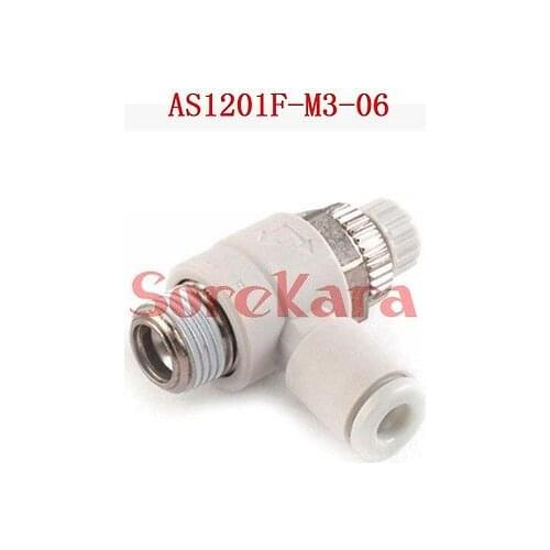 AS1201F-M3-06 Speed Control Valve With One-Touch Fitting Elbow Type Lot Of 5 SMC Type