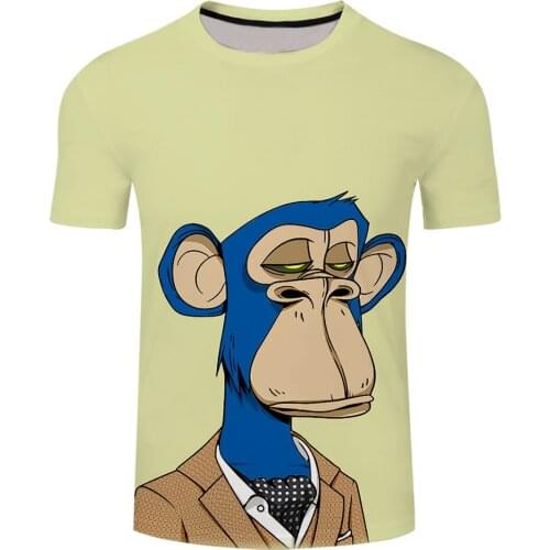 New 3D Printed Curry Avatar Bored Ape Men Women T-shirt Summer Fashion Short Sleeve Kids Boy Girl Novelty T Shirt Tops Tees