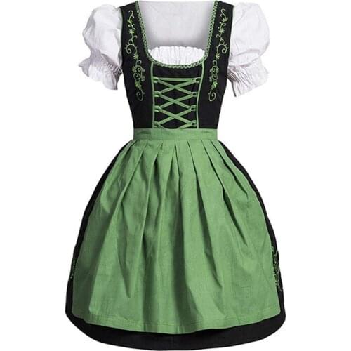 Halloween Oktoberfest Costumes Plus Size 5XL 4XL Womens Birthday Beer Girl Christmas Tavern Maid Cosplay Costume Dress Party