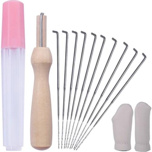 LMDZ Needle Felting Kit Wool Felting Needles with Bottle and Finger Cot Needle Felting Pocked Kits Needlework Felt Tools DIY