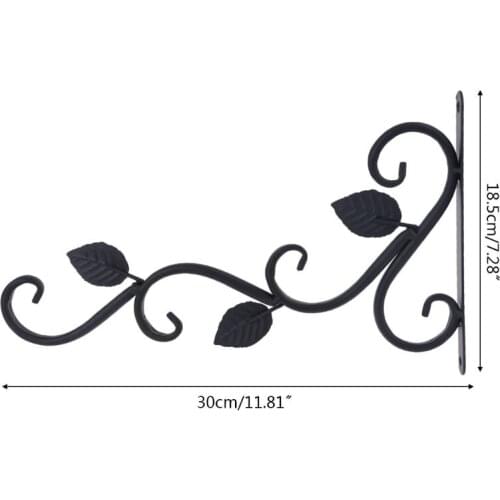 European Style Wall Hanging Flower Pot Support Bracket Hook Iron Hanger Decor