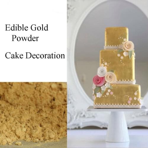 10g Golden sugar natural pigment food coloring pearlizing coating Wilton fondant cake decorating tools paste food baking macaron