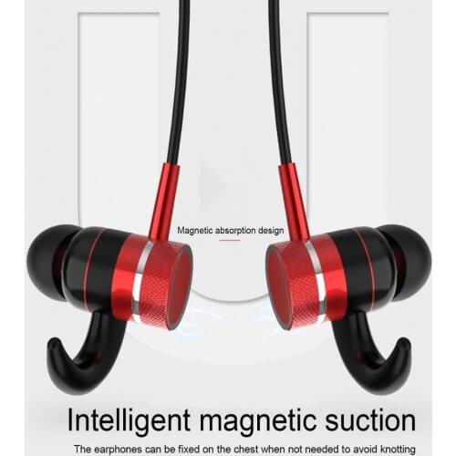 Neckband Wireless Bluetooth V4.2 Headphones Hi-Fi In-Ear Magnetic Earphone Universal Headset for Sports Running