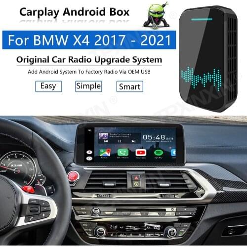 Radio Upgrade Carplay Android Auto Audio For BMW X4 2018-2021 Apple Wireless AI Box Car Multimedia Player GPS Navi