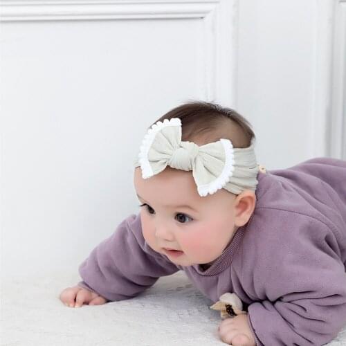 Solid Soft Nylon baby headband Bow Headbands with Gold Star for Cute Girls Hair Girls Turban Hairband Children Hair Accessories