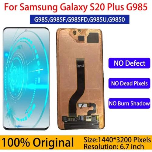 100% ORIGINAL Display for SAMSUNG Galaxy S10 Plus Lcd Display S10+ Plus Display G9750 G975F Touch Screen Digitizer Assembly+line