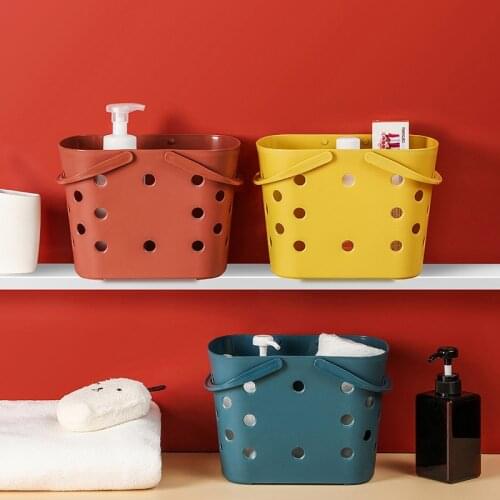 Portable hollow kitchen storage basket fruit and vegetable frame bathroom wash basket bath basket drain vegetable basket