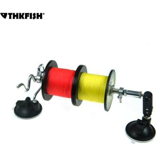 Portable Fishing Line Spooler 2 Double Leg Suction Cup Stable Aluminum Fishing Reel Line Winder Machine Fishing Spool