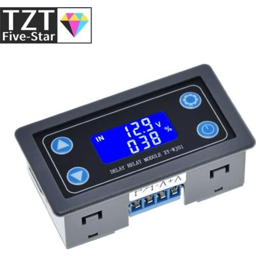 DC12V LED Digital Time Delay Relay Module Programmable Timer Relay Control Switch Timing Trigger Cycle with Case for Indoor