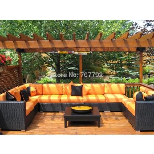 Garden Furniture Rattan Sectional Corner 9 Seater Sofa Set