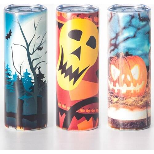 DIY Sublimation Tumbler Glow In The Dark Glass 20oz Straight Skinny Tumbler Stainless Steel Cup Magic With Sealed Lids