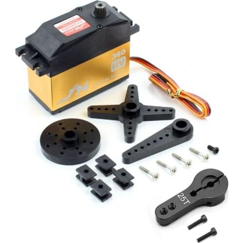 JX PDI-HV2060MG 60KG Large Torque 180/360 Degree Digital Metal Case Servo For RC Model RC Crawler Parts 1/5 Rc Car Helicopter