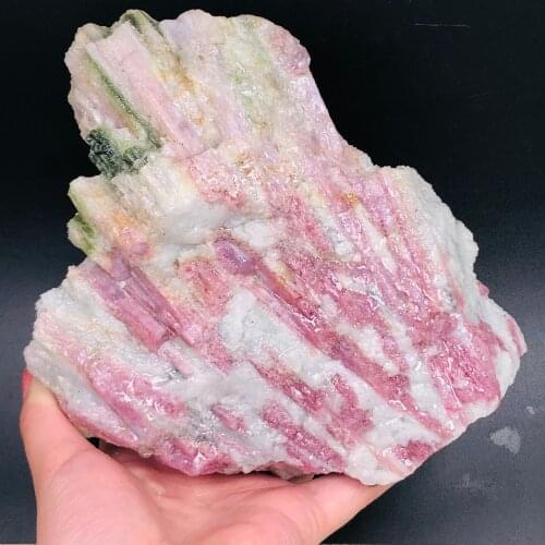 Super High-Quality Goods!! !!Natural Pink Tourmaline Crystal Mineral Association Rough Stone Specimen Rock Rare Original