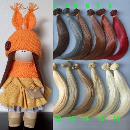25cm Hair for Textile Interior Doll, Handmade Doll hair Fabric Decor Art doll wigs